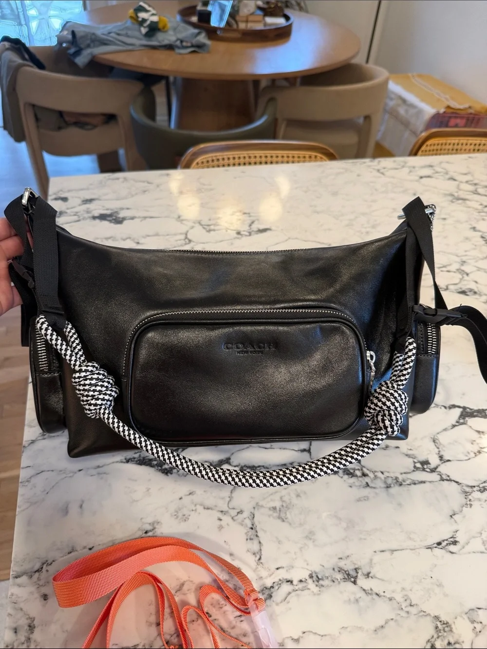 Coach Finn Black Leather Crossbody with two extra straps! - Picture 2 of 8